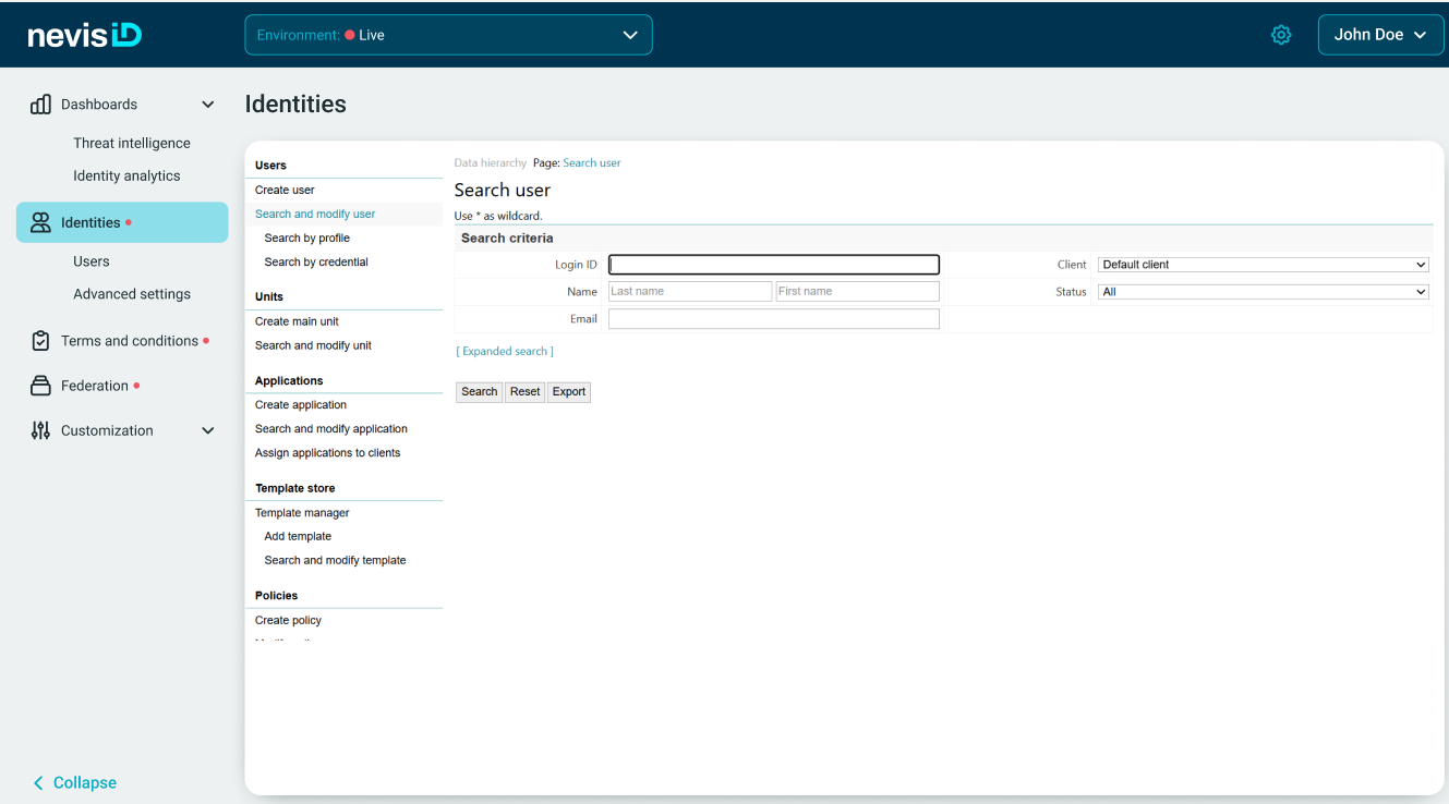 Pre-migration field setup in nevisIDM