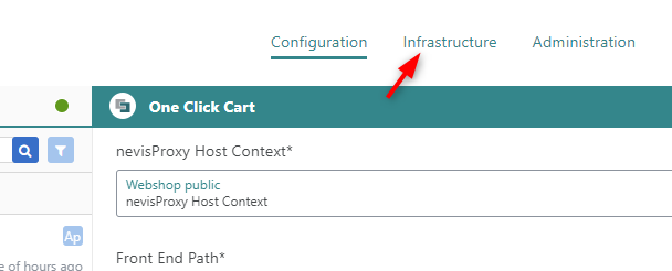 The Infrastructure tab