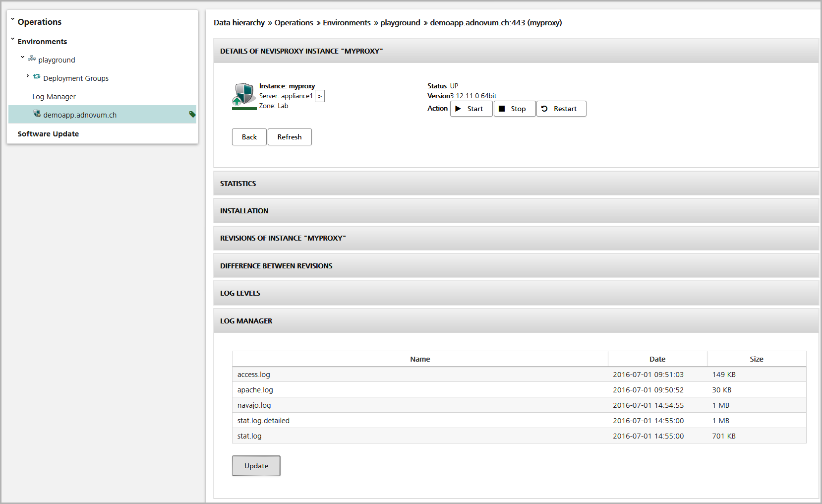 Downloading log files