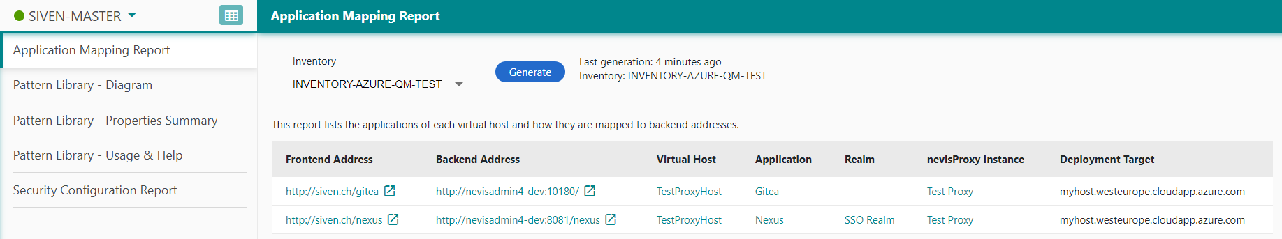 Application Mapping Report - Example