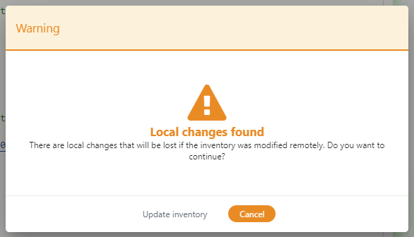 Update inventory flow - Both remote and local changes