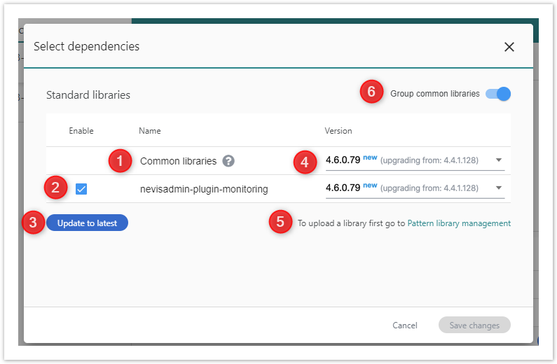 Project Settings screen - Edit project libraries