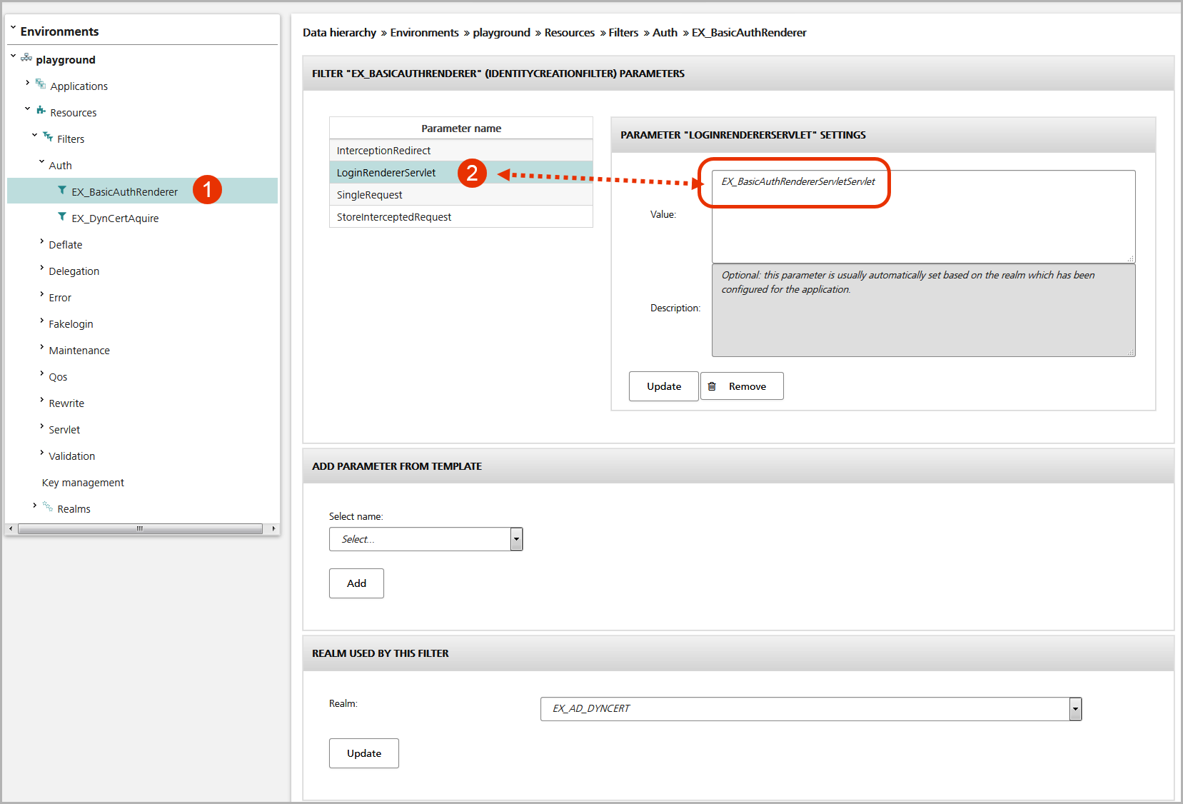 Dedicated identity creation filter