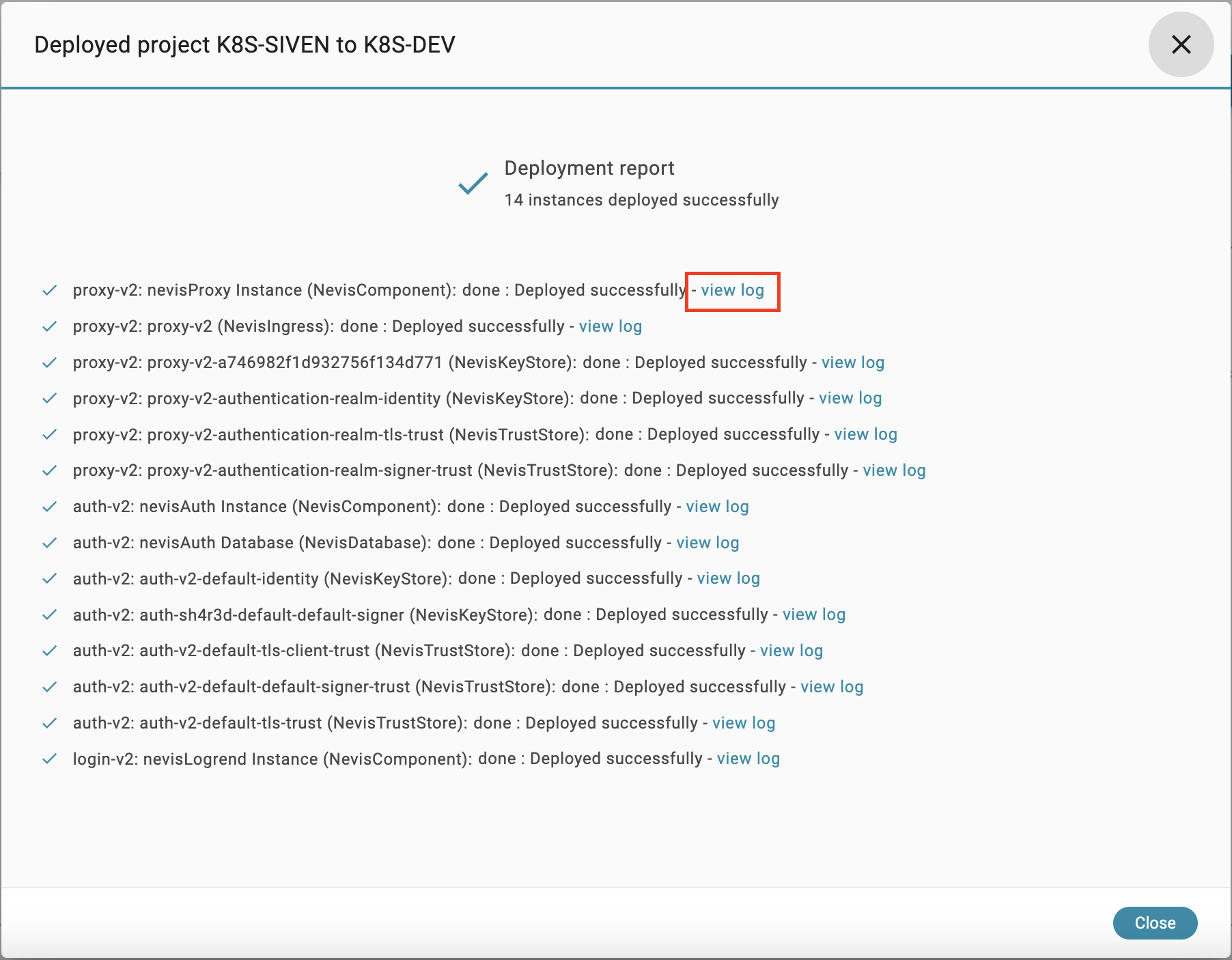 Accessing the Deployment Logs