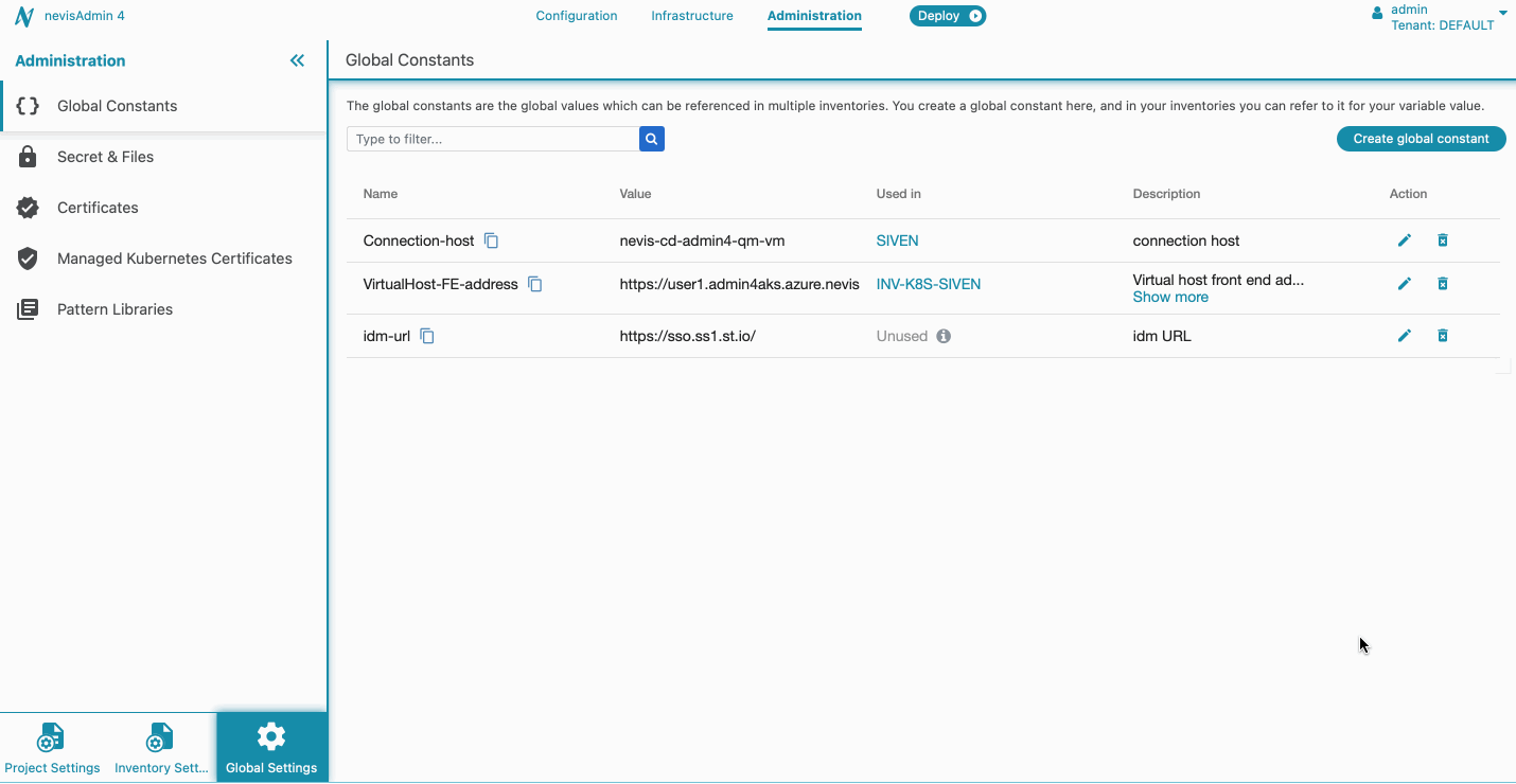 How to delete a global constant