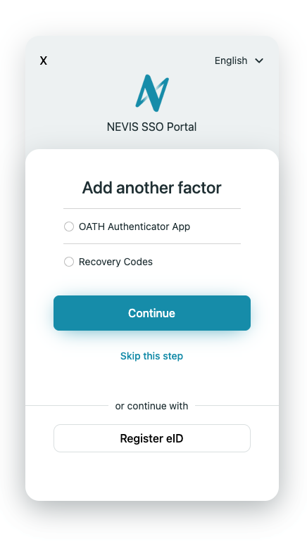 Nevis Identity Platform Example Project Add Another Authentication Factor
