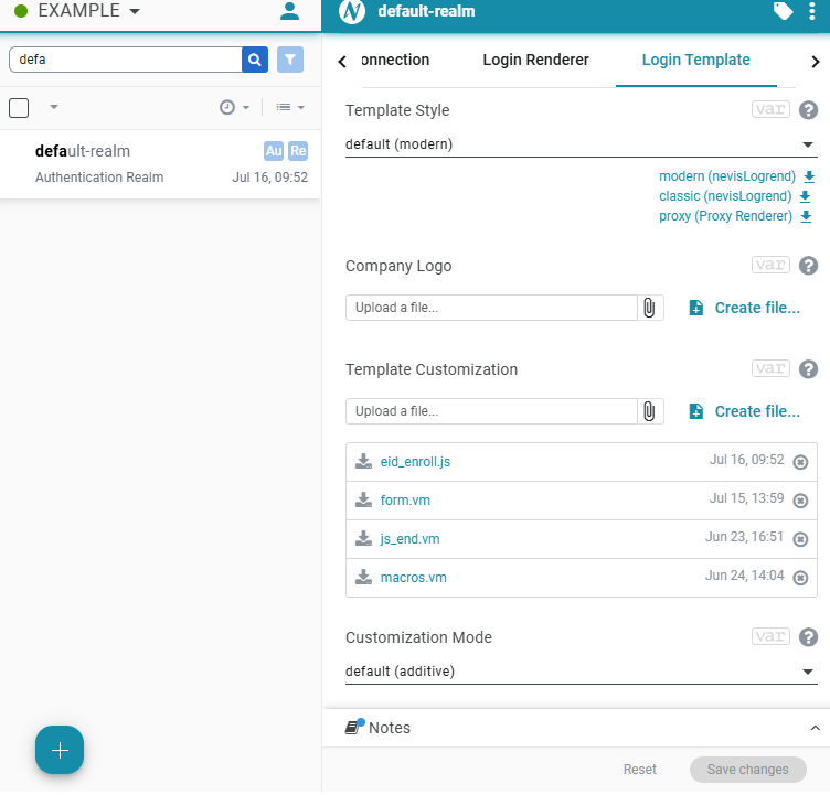 Nevis Identity Platform Example Project Change Logo