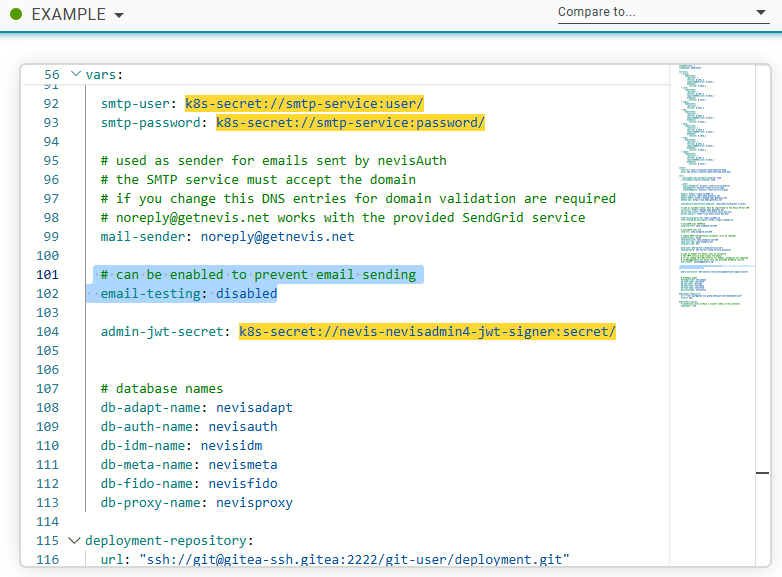 Nevis Identity Platform Example Project eTAN Test Mode
