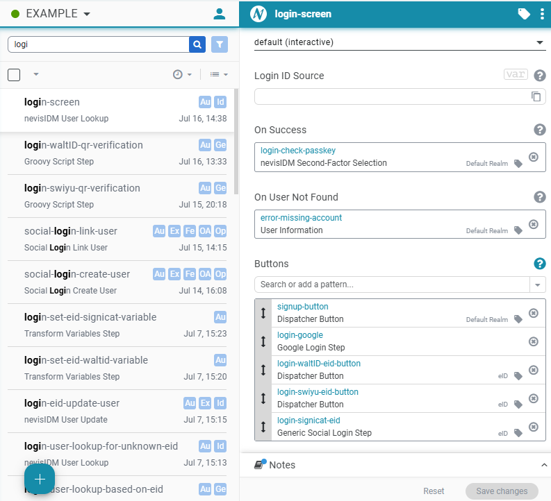 Nevis Identity Platform Example Project Button Customization