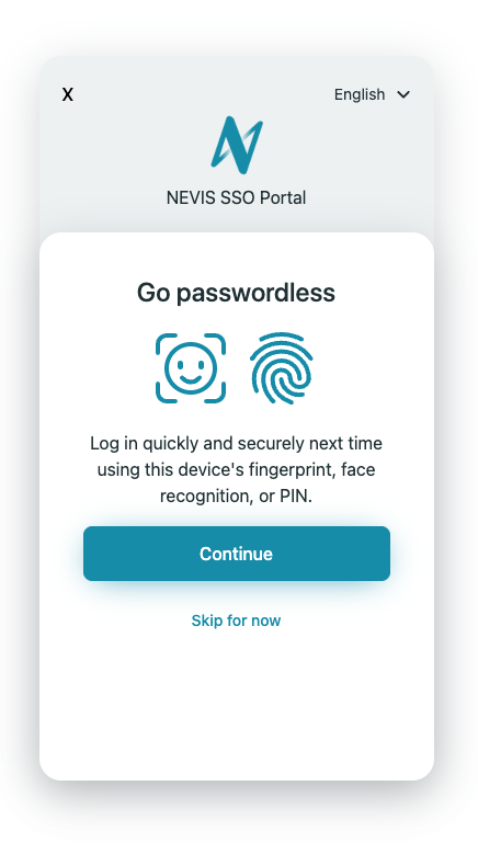 Nevis Identity Platform Example Project Passkey Creation