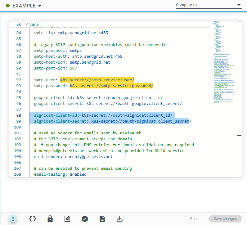Nevis Identity Platform Example Project Signicat integration