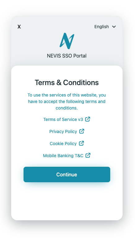 Nevis Identity Platform Example Project Terms and Conditions User Consent