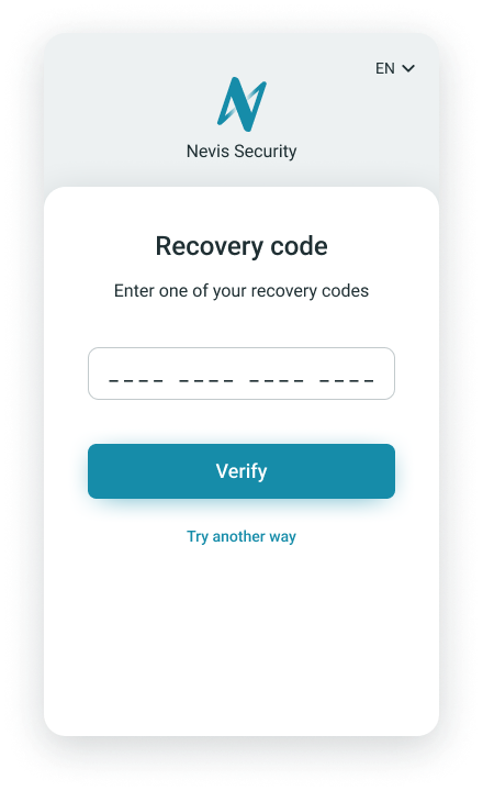 MFA login recovery codes