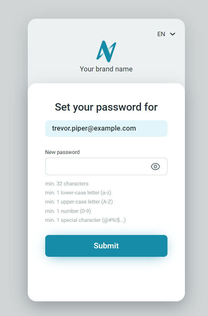Password setup